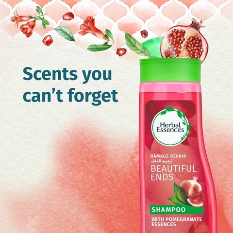 Herbal Essences Beautiful Ends Split End Protector Shampoo with Juicy Pomegranate Essences for Protection from Hair Breakage 700ml