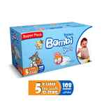 اشتري Sanita Bambi Size 5 X Large Diapers for Kids Super Box 108 Diaper في الامارات