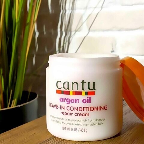 Cantu Argan Oil Leave-In Conditioning Repair Cream White 453g