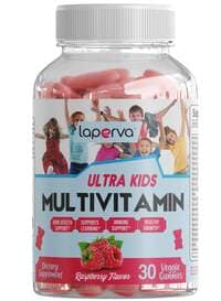 Laperva Ultra Kids Multivitamin Healthy Growth Immune Support Raspberry Flavor 30 Gummies