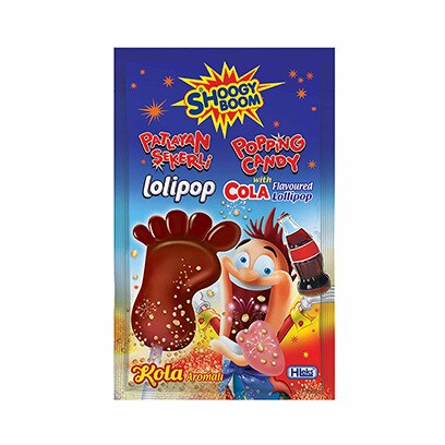 Shoogyboom Cola Popping Candy With Foot Shape Lollipop 12g