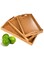 Marrkhor 3 Pack Serving Tray,Large Bamboo Serving Tray With Handles Wood Serving Tray Set For Coffee,Food,Breakfast,Dinner