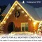 2 Pack Solar Starburst Lights,200 LED Energy Saving Waterproof Firework Lights, Copper Hanging String Lights, Fairy Lights for Christmas Corridor Courtyard Garden Party Outdoor Decoration (Warm White)