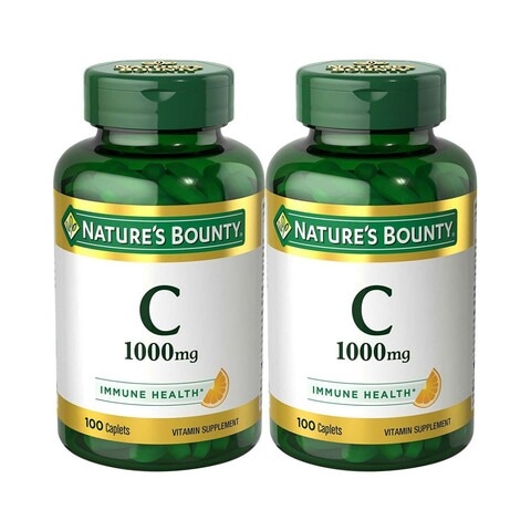 Buy Nature S Bounty Vitamin C 1000mg Vitamin Supplement 100 Caplets Online Shop Health Fitness On Carrefour Uae