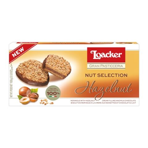 Buy Loacker Nut Selection Hazelnut Chocolate 100g in Saudi Arabia