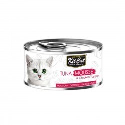 Buy Kit Cat Canned Food Mousse Tuna with Chicken Topper 80g 1 ctn in Saudi Arabia