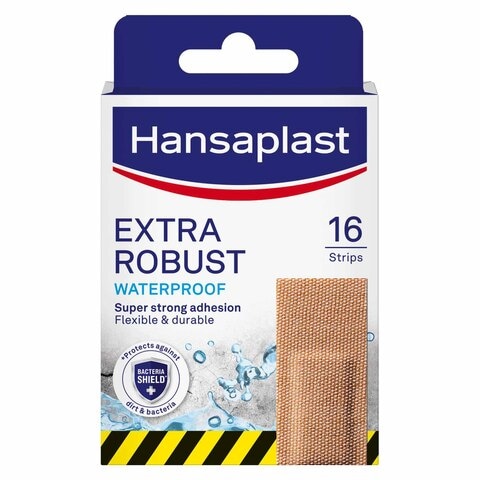 Hansaplast Extra Tough Plasters Waterproof Flexible And Durable Strips 16 PCS