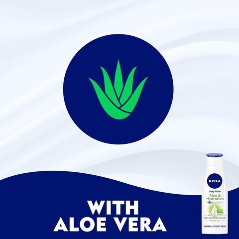 NIVEA Body Lotion Hydration, Aloe Vera, Normal to Dry Skin, 250ml
