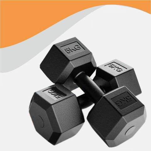 Buy Unisex Adult Neoprene 5 kg Dumbbell Set Black Online Shop