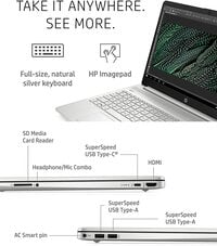 HP 15T-DY200 (2D117AV) Touch Laptop - Core i7 1.2GHz, 16GB, 1TB Shared Win10, 15.6Inch, FHD, Silver, English Keyboard
