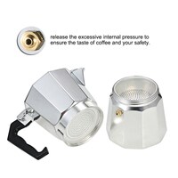 Decdeal - 3-Cup Aluminum Espresso Percolator Coffee Stovetop Maker Mocha Pot for Use on Cooker Gas Stove Electrothermal Furnace