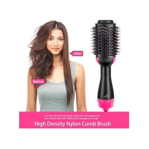 Multifunctional Hair Dryer &amp; Volumizer Salon Hot Air Hair Brush Roller Comb Negative Ions Hair Dryer Curler Straightener
