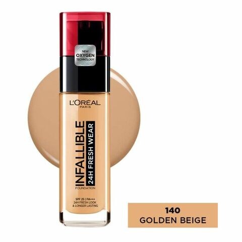 L'Oreal Paris Infallible 24 Hr Stay Fresh Foundation, Golden Beige Of 30 ml