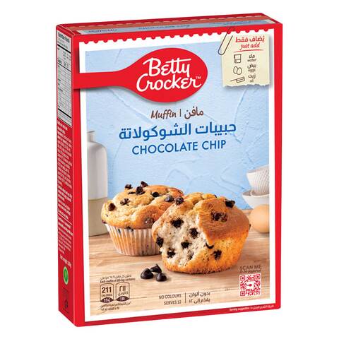 Buy Betty Crocker Chocolate Chip Muffin Mix 500g in Saudi Arabia