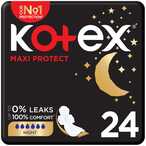 Buy Kotex Maxi Protect Thick Pads Overnight Protection Sanitary Pads With Wings 24 Sanitary Pads in UAE