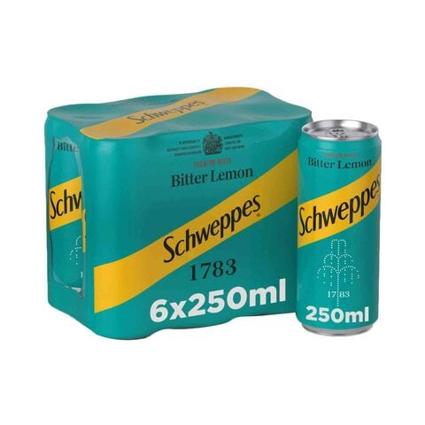 Schweppes Bitter Lemon Drink 250ml Pack of 6