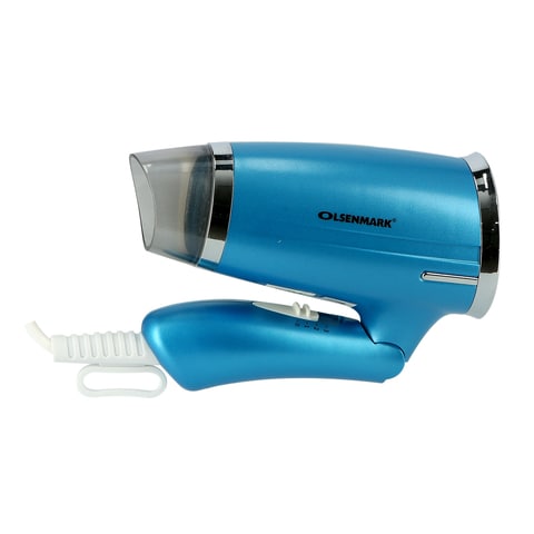 Olsenmark 1400W Powerful Hair Dryer -3 Temperature Settings - Salon Quality Dryer for Frizz Free Shine - Portable, Foldable Handle &amp; Safety cut off | 2 Years Warranty