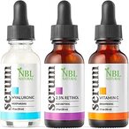 Buy NBL Natural Anti Aging Set with Vitamin C Retinol and Hyaluronic Acid Serum for Anti Wrinkle and Dark Circle Remover All Natural and Moisturizing (3 x 30 ML) in UAE