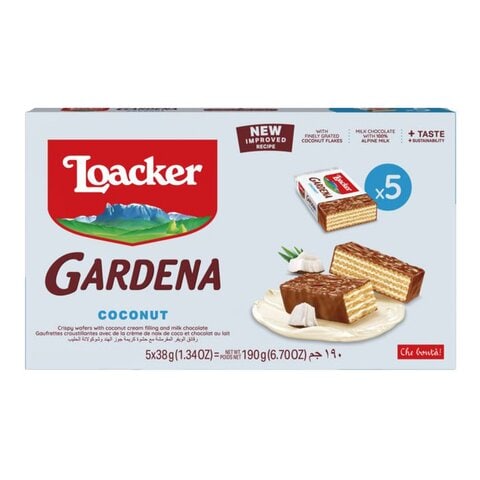 Loacker Gardena Coconut Wafers 38g Pack of 5