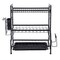 Royalford 3-Layer Stainless Steel Dish Rack, Rf10154 - Attached PP Drain Board, Strong, Powder Coated Stainless Steel Body