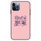 Theodor Apple iPhone 12 Pro 6.1 Inch Case Never Give Up Pink Flexible Silicone Cover