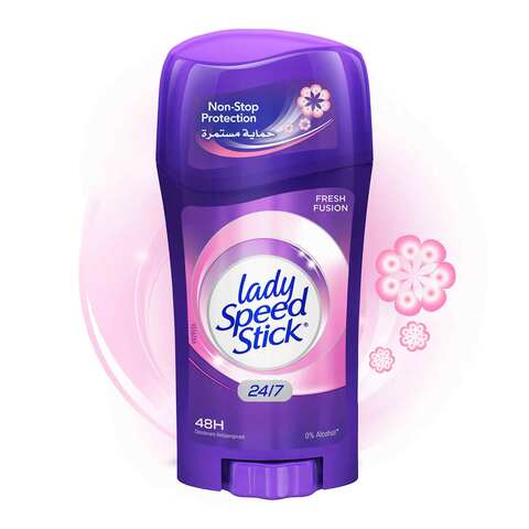 Lady Speed Stick, 24/7 Fresh Fusion, Antiperspirant Deodorant, 65g