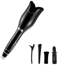 Generic Lcd Hair Curler Spin &amp; N Curl 1 Inch Iron Automatic Curling Air Wand Styling Titanium (Hair Curler Black Uk Plug)