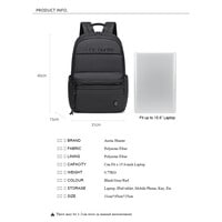 Arctic Hunter Premium Laptop Shoulder Backpack Water and Scratch Resistant Daypack for Men and Women B00536 Black