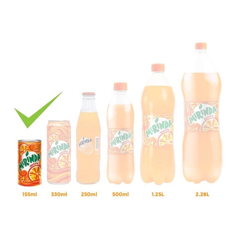 Mirinda Orange Carbonated Soft Drink 155ml Pack of 15
