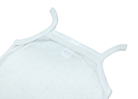 4-Pieces Bodysuit Onesies barbtoz Perforated Baby Girls Underwear Cotton 100% White ( 12-18 Months )