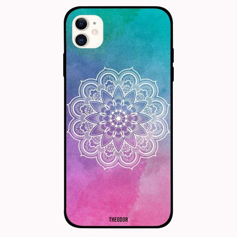 Theodor - Apple iPhone 12 Mini 5.4 inch Case Flower At Center Flexible Silicone Cover