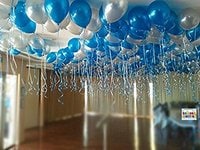 Buena Ventura&#39;s Themez Only Metallic HD Balloons for Party Decoration (Blue / Silver) - Pack of 50 pcs for First Birthday/ Anniversary/ Baby Shower / Boy Birthday