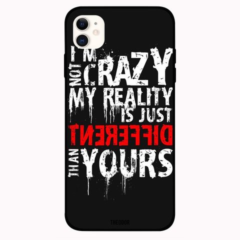Theodor - Apple iPhone 12 6.1 inch Case I Am Not Crazy Flexible Silicone