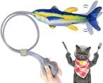 Buy Flopping Fish Cat Toy, Moving Cat Kicker Toy, Motion Activated Kitten Toy, Plush Interactive Cat Toys, Safe Cat Catcher Teaser Stick Toy for Kittens Training Pets Exerciser in UAE