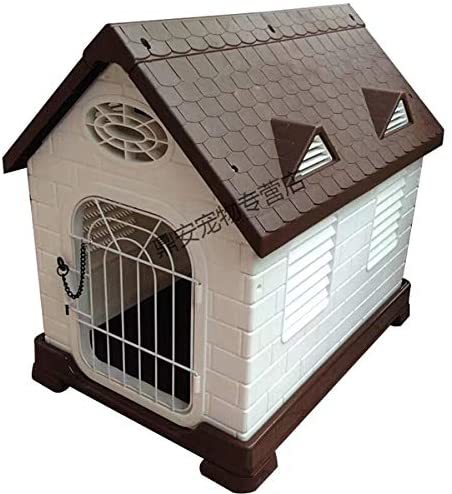 Outdoor dog outlet kennel with house