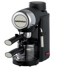 Daewoo DES-4840 - Coffee Machine, Barista Pump Espresso And Cappuccino Maker, Ground Coffee, Milk Frother For Espresso/Cappuccino /Latte, Black - 2 Years Warranty