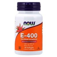 Now Vitamin E-400IU Antioxidant Protection Dietary Supplement 50 Softgels 