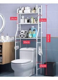3 Shelf Towel Storage Rack Organizer Over The Toilet Bathroom Space Saver White