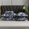 6-Piece King Size Duvet Cover Set 1 Duvet Cover + 1 Fitted Sheet + 4 Pillow Cases Microfibre Raven