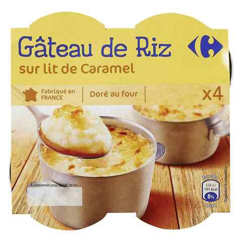 Carrefour Caramel Dessert Rice Cake 100g Pack of 4