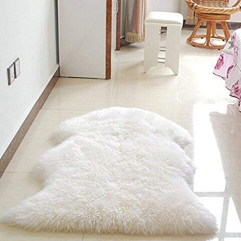 Generic Soft Fluffy Shaggy Home Decor Faux Sheepskin Silky Rug For Bedroom Floor Sofa Chair, Chair Cover Seat Couch Pad Carpet, 2Ft X 3Ft