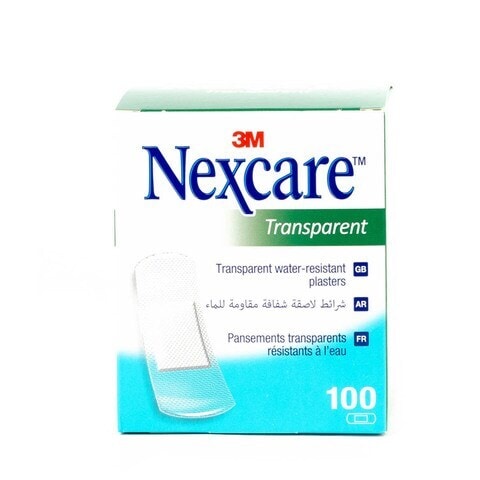 Nexcare Transparent Water Resistant Plasters 100 Pieces