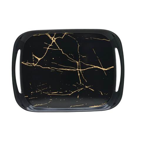 RK COMFORT TRAY SMALL BLACK STATIC GOLD, DWT1024BSG, 12.25&quot; x 9&quot;