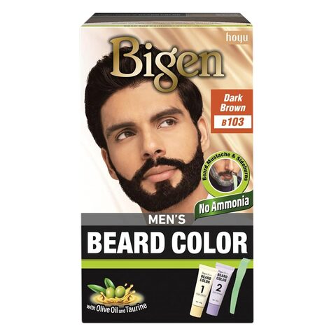 bigen men's beard color b103 dark brown 80g