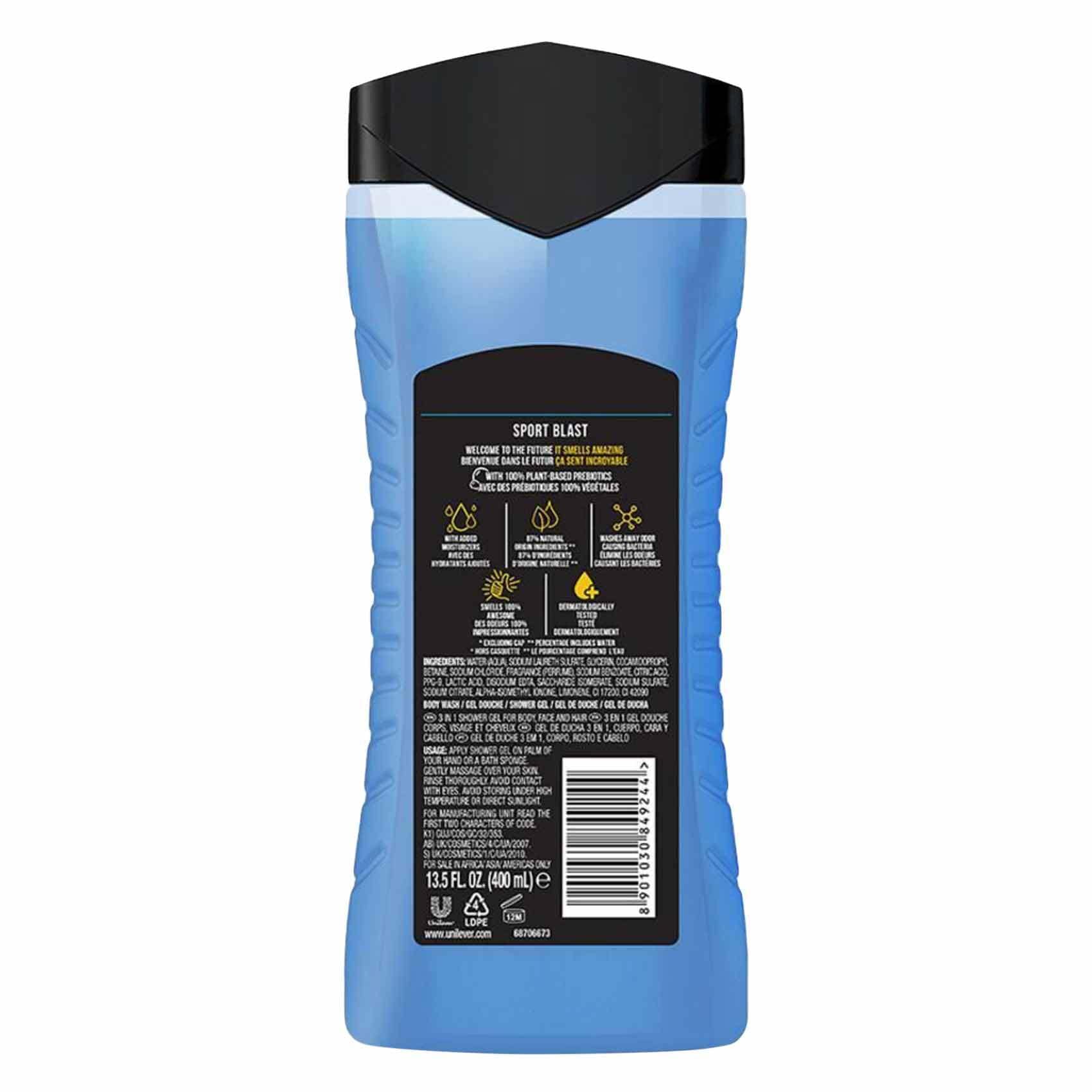 AXE Body Wash Charge and Hydrate Sports Blast