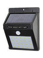 اشتري مصباح حائط بضوء LED يعمل بالطاقة الشمسية أسود/أبيض في السعودية