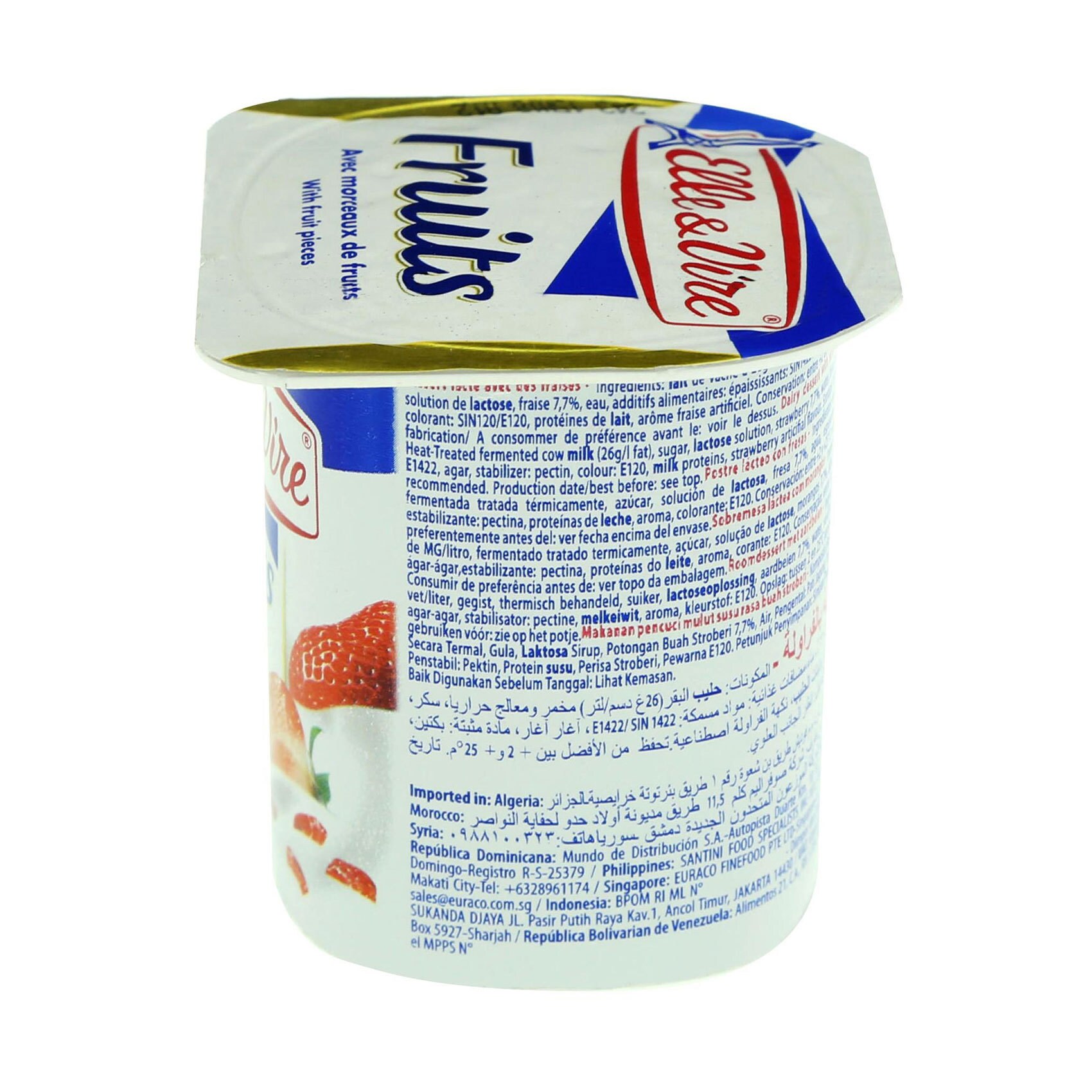 Buy Elle & Vire Strawberry Fruit Yoghurt 125g Online Shop Fresh Food