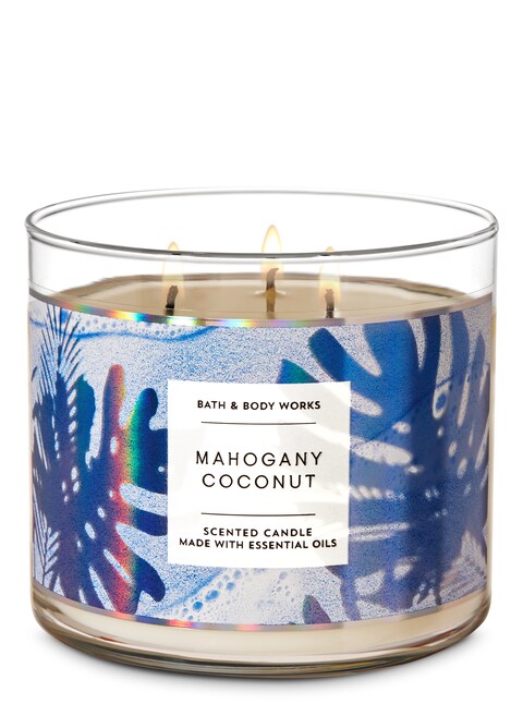 اشتري Bath  Body Works- Mahogany Coconut 3-Wick Candle, 411 GM في الامارات