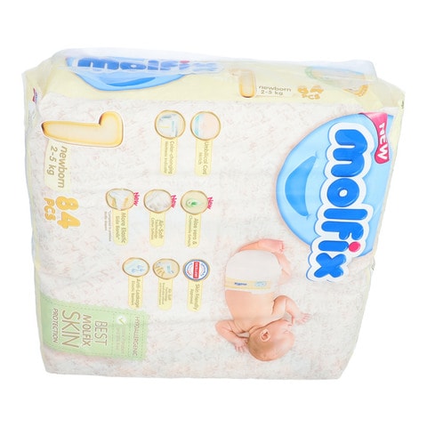 Molfix New Born Baby Size 1 Diapers 2-5 kg 78 pcs