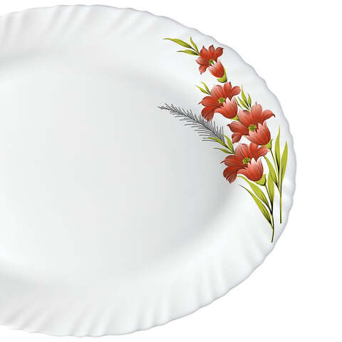 Buy British Chef Opalware Red Iris Dinner Set- 27 Pieces For